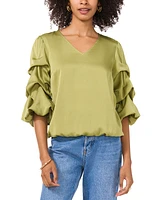 Vince Camuto Women's V-Neck Bubble-Sleeve Top