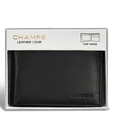 Champs Men's Classic Collection Leather Top-Wing Wallet