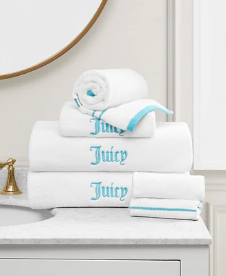 Juicy Couture Neon Border Cotton 6-Pc. Bath Towel Set