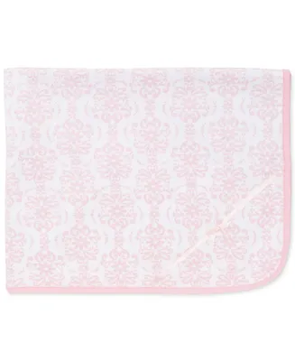 Little Me Baby Girls Damask Scroll Print Cotton Blanket