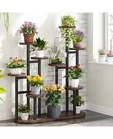 Tribesigns Plant Stand Indoor, Multi-Tiered 11 Potted Plant Shelf Flower Stands, Tall Plant Rack Display Holder Planter Organizer