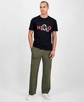 Hugo Boss Men's Deyladec Short Sleeve Crewneck Logo Graphic T-Shirt