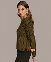 Donna Karan New York Women's Crisscross Crewneck Sweater