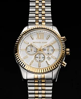 Michael Kors Men's Chronograph Lexington Two-Tone Stainless Steel Watch 45mm MK8344