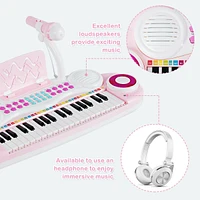 Gymax 37 Keys Kids Toy Electronic Organ Portable Piano Keyboard w/ Microphone