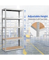 Sugift 72 Inch Storage Shelf Steel Metal 5 Levels Adjustable Shelves