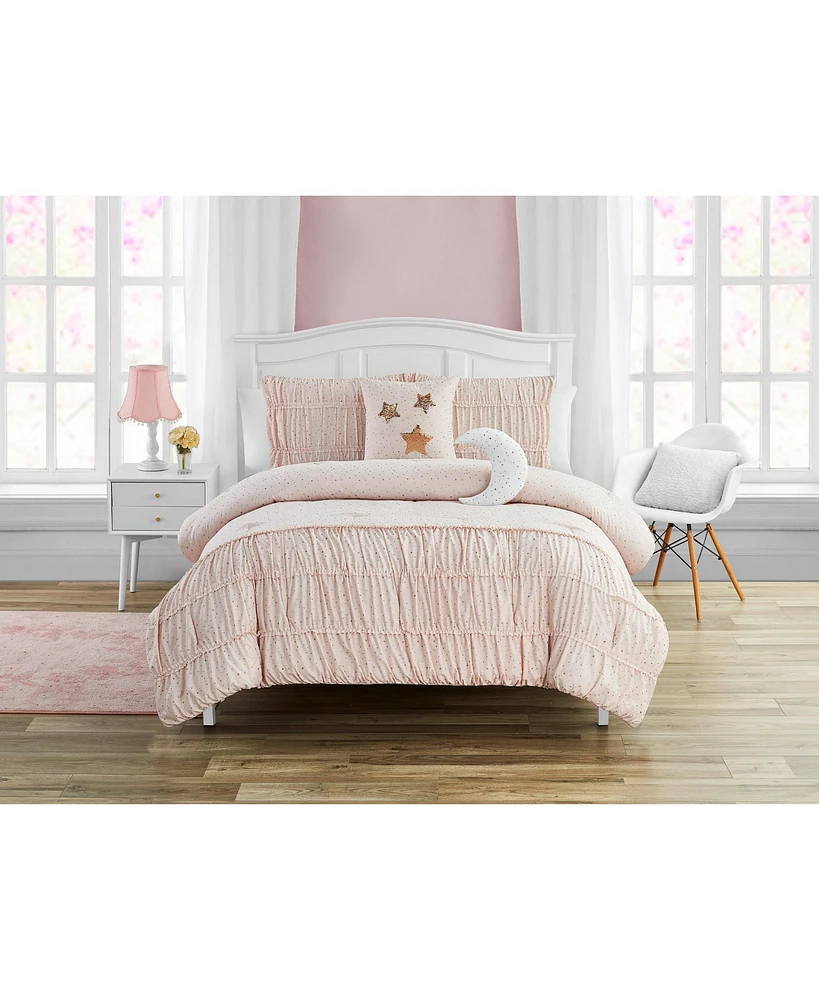 Alex + Bella Celestial Princess Pink -Piece Microfiber Comforter Set