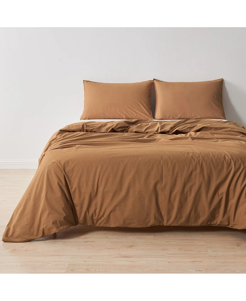 Verlee Linery & Co. 100% Pima Cotton Percale Duvet Set