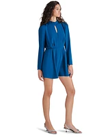 Steve Madden Women's Hope Mock Neck Keyhole Mini Dress