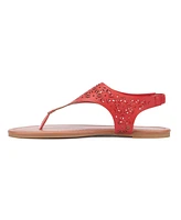 New York & Company Women's Nikki Hooded Perforated Thong Sandal