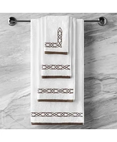 Togas Mia Wh/Bn Hand Towel, 20"x39"