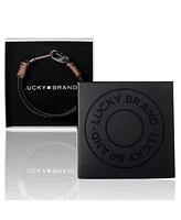 Lucky Brand Black Braided Leather Bracelet - Rugged Men s Rope Bracelet