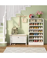 Tribesigns 8-Tier Tall Shoe Rack for Entryway, Shoes Storage Organizer, Wooden Shoe Storage Cabinet Shoe Stand