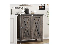 gaomon Buffet Cabinet Farmhouse Storage Cabinet with Doors and Shelves