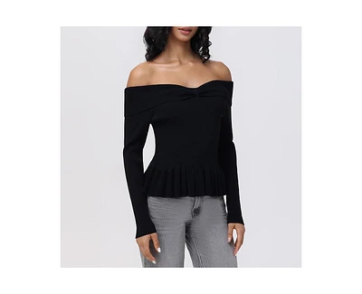 525 Women's Morgan Off Shoulder Peplum Top