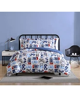 Alex + Bella Gamer Blue Grey -Piece Ultra Soft Microfiber Comforter Set