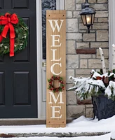 Glitzhome Wooden Welcome Porch Sign