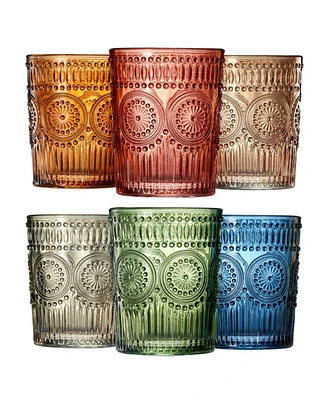 The Wine Savant Colored Whiskey Glasses, Set of 6