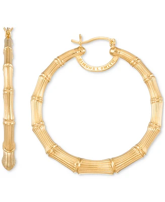 Simone I. Smith Bamboo Hoop Earrings in 18k Yellow Gold Over Sterling Silver (40mm)