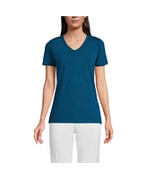 Lands' End Petite Relaxed Supima Cotton V-Neck T-Shirt