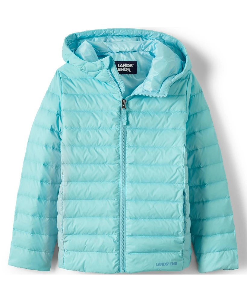 Lands' End Girls Down Hooded Packable Jacket