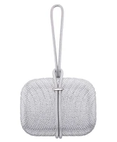 Nina Crystal and Stud Patterned Minaudiere Clutch