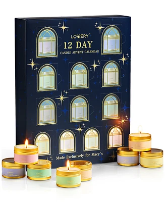 Lovery 12-Pc. Limited-Edition Advent Calendar Aromatherapy Soy Candles Gift Set, Exclusively at Macy's