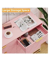 gaomon 8 Drawer Dresser For Bedroom With Deep Drawers, Wide Chest Of Drawers With Metal Handles, Large Floor Wood Storage Dresser Modern Dresser