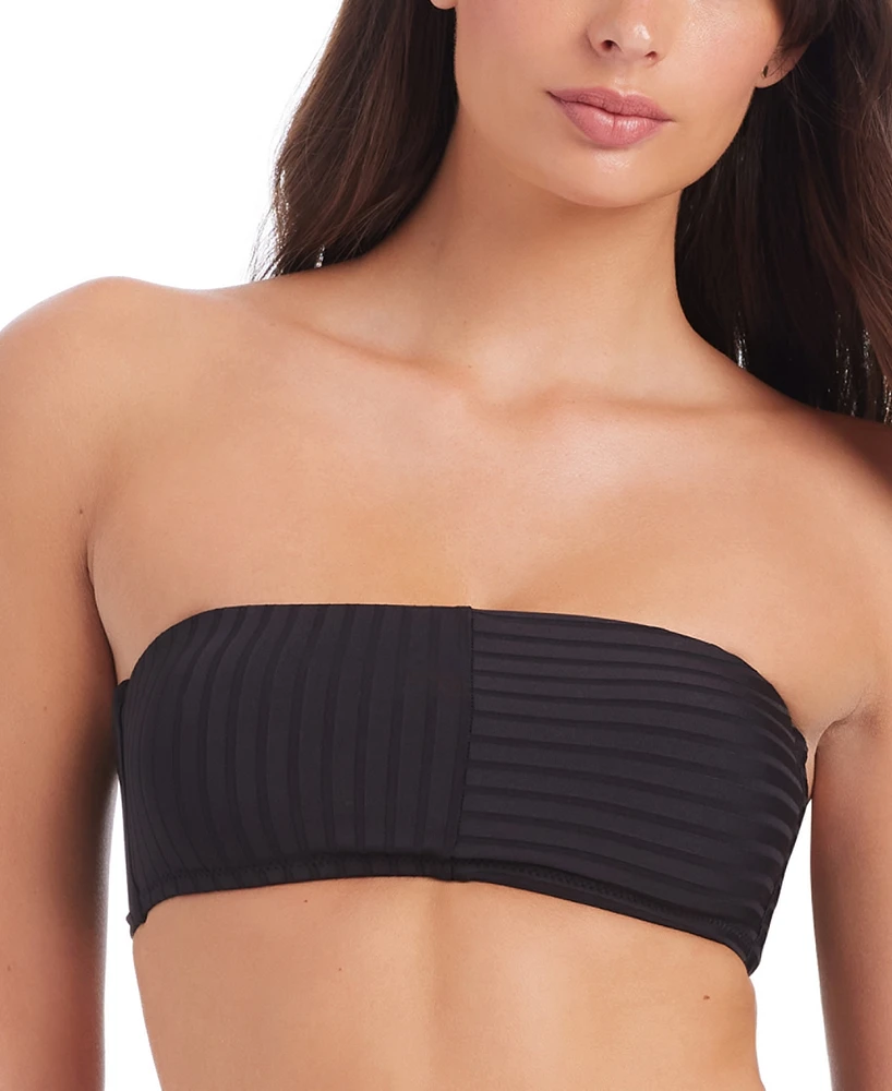 Sanctuary Women's Refresh Rib Bandeau Bikini Top