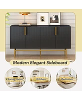 Slickblue Modern Elegant 4-Door Sideboard Buffet Cabinet for Dining Room, Living Bedroom, and Hallway