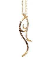 Le Vian Chocolatier Diamond 18" Pendant Necklace (3/8 ct. t.w.) in 14k Yellow Gold