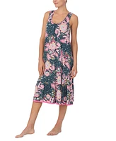 Ellen Tracy Women's Printed Flounce-Hem Nightgown