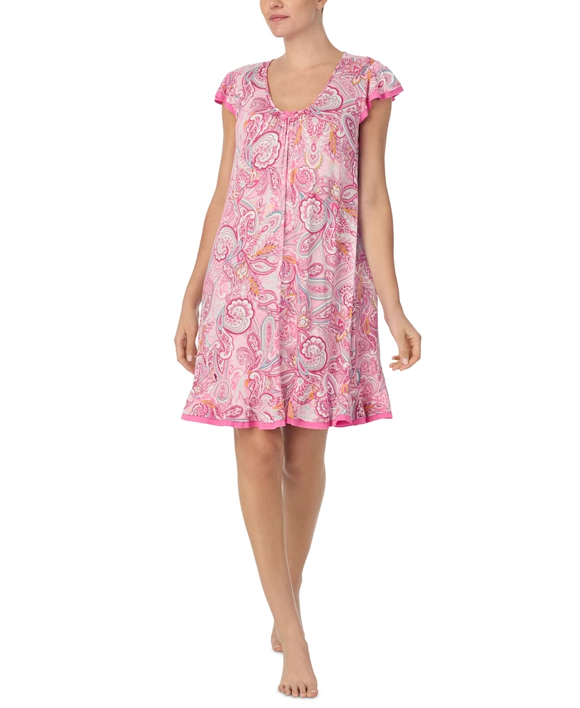 Ellen Tracy Women's Short-Sleeve Floral Nightgown