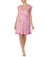 Ellen Tracy Women's Short-Sleeve Floral Nightgown