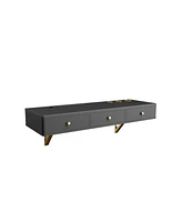 gaomon 47" Floating Shelf With Drawer Multi-Purpose Wall