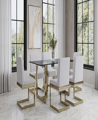 Emila 7 Pc. Dining Set (Rectangular Table & 6 Chairs), Created for Macy's