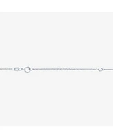 Black & White Diamond Accent Soccer Ball Pendant Necklace in Sterling Silver, 16" + 2" extender