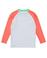 Snapper Rock Big Boys White Coral Sleeve Sustainable Rash Top