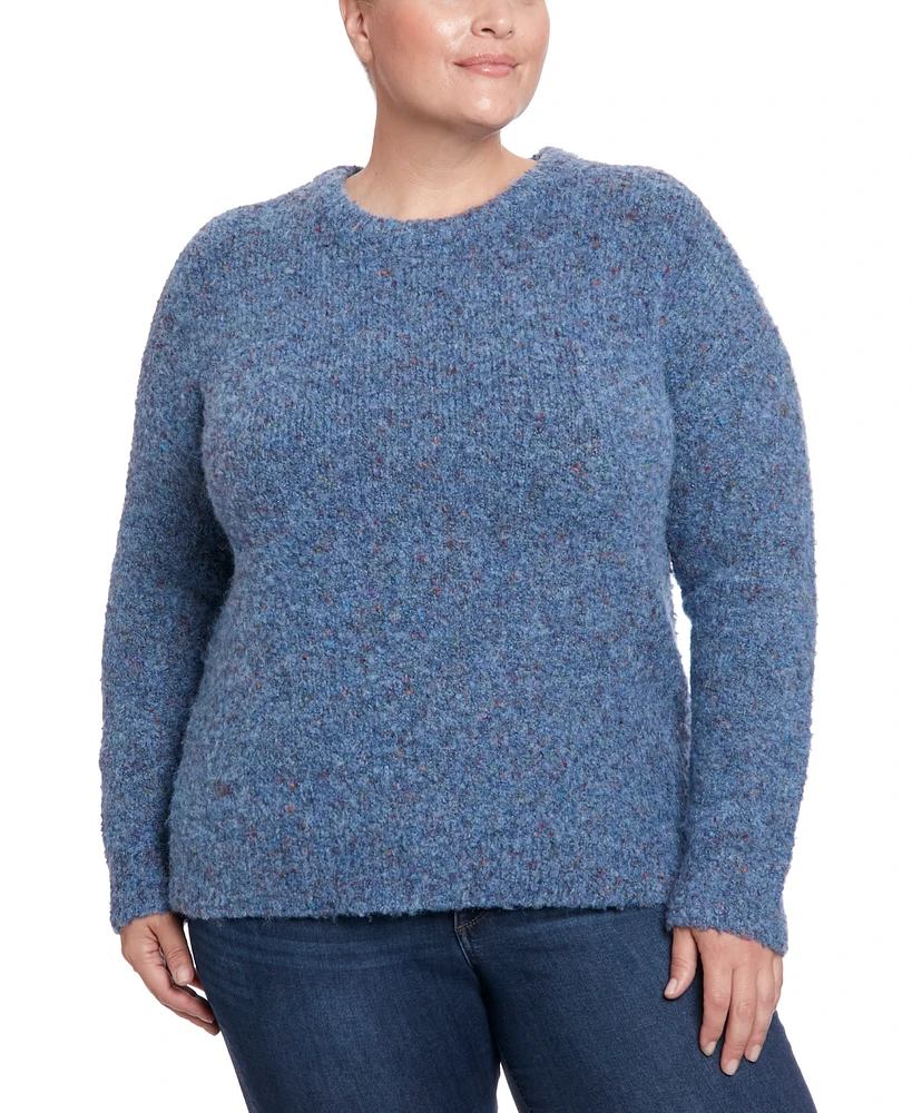 Joseph A Plus Boucle Crewneck Pullover Sweater