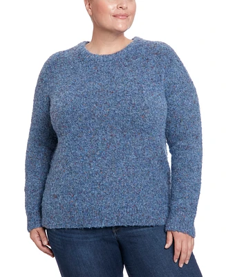 Joseph A Plus Boucle Crewneck Pullover Sweater