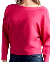 Bcx Juniors' Dolman-Sleeve Boat-Neck Sweater