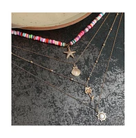 Sohi Women's The Aruba Multi-Layer Necklace