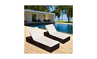 Slickblue Outdoor Leisure Rattan Pool Bed – Stylish and Comfortable Furniture for Relaxation