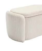 Modern Upholstered Storage Ottoman Bench for Living Room and Bedroom-The Pop Home