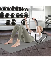 Hongge Portable Ab Trainer with Headrest and Foam Handle for Office Home Gym-White