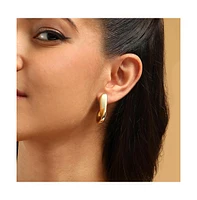 Sohi Women's The Dented Swirl Hoop Earrings