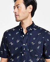 Club Room Men's Poplin Floral-Print Shirt, Exclusively at Macy's