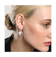 Sohi Women's The Evil-Eye Loop Drop Earrings