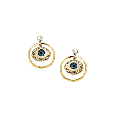 Sohi Women's The Evil-Eye Loop Drop Earrings