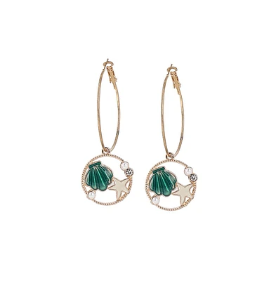 Sohi Women's The Under-The-Sea Hoop Earrings